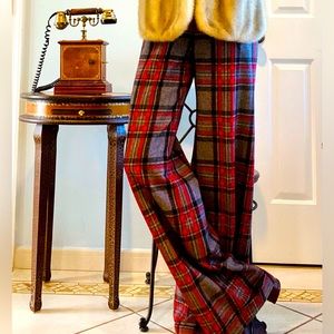 1970’s Wool Plaid Trouser. Waist 26” 🌟